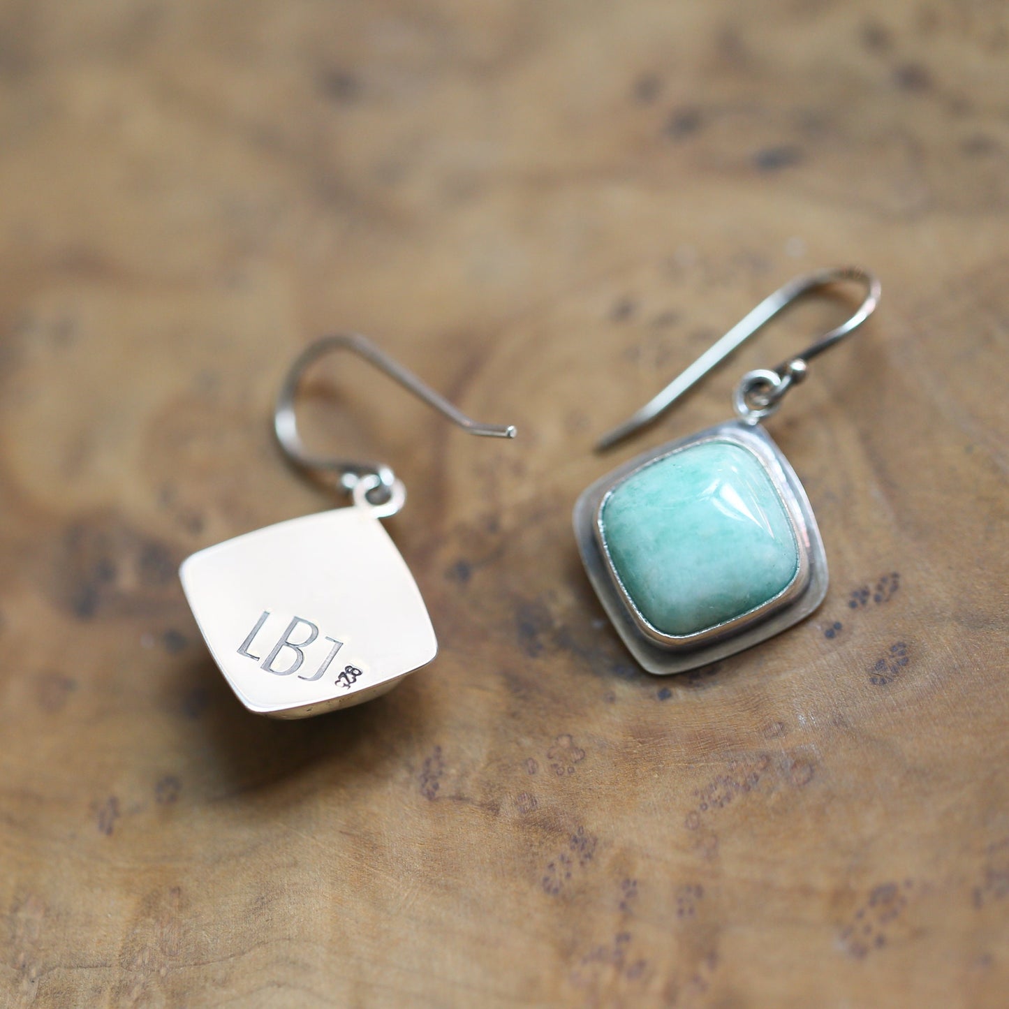 Amazonite Sterling Silver Drop Earrings - Silversmith Jewelry