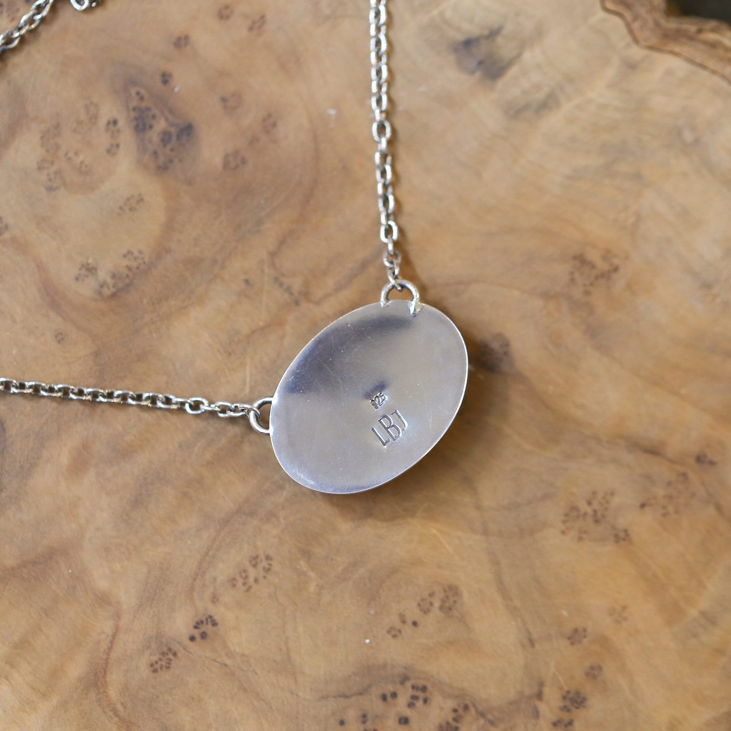 Ocean Jasper Necklace - BIG Ocean Jasper East West Pendant - Sterling Silver Chain