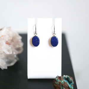 Lapis Lazuli Drop Earrings - .925 Sterling Silver - Lapis Lazuli Earrings - Silversmith