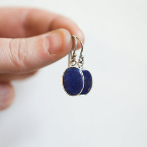 Lapis Lazuli Drop Earrings - .925 Sterling Silver - Lapis Lazuli Earrings - Silversmith