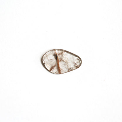 Copper Rutilated Quartz Pendant – Sterling Silver Necklace, Gold Detail