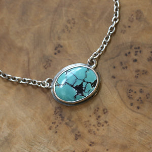Turquoise Necklace - Turquoise Pendant with Chain