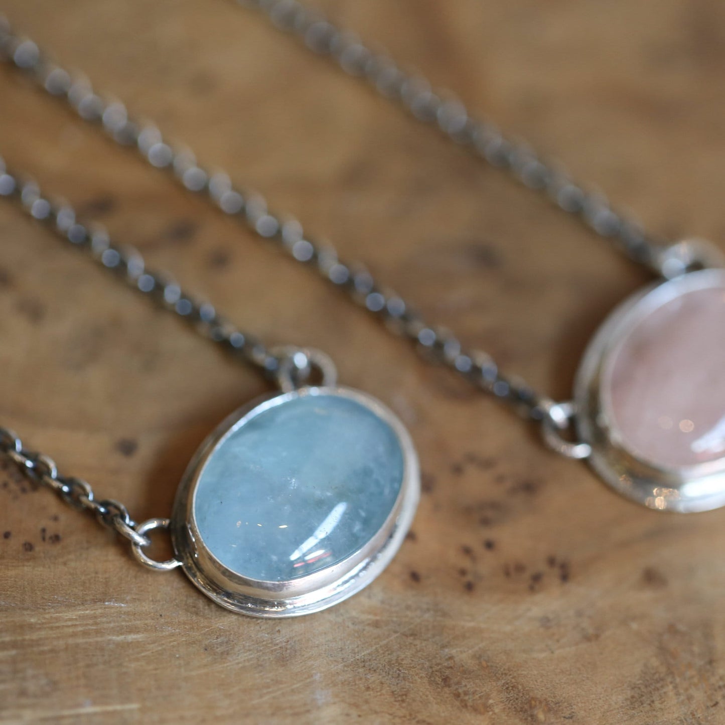 Custom Morganite Pendant - Silversmith Jewelry - Beryl Necklace