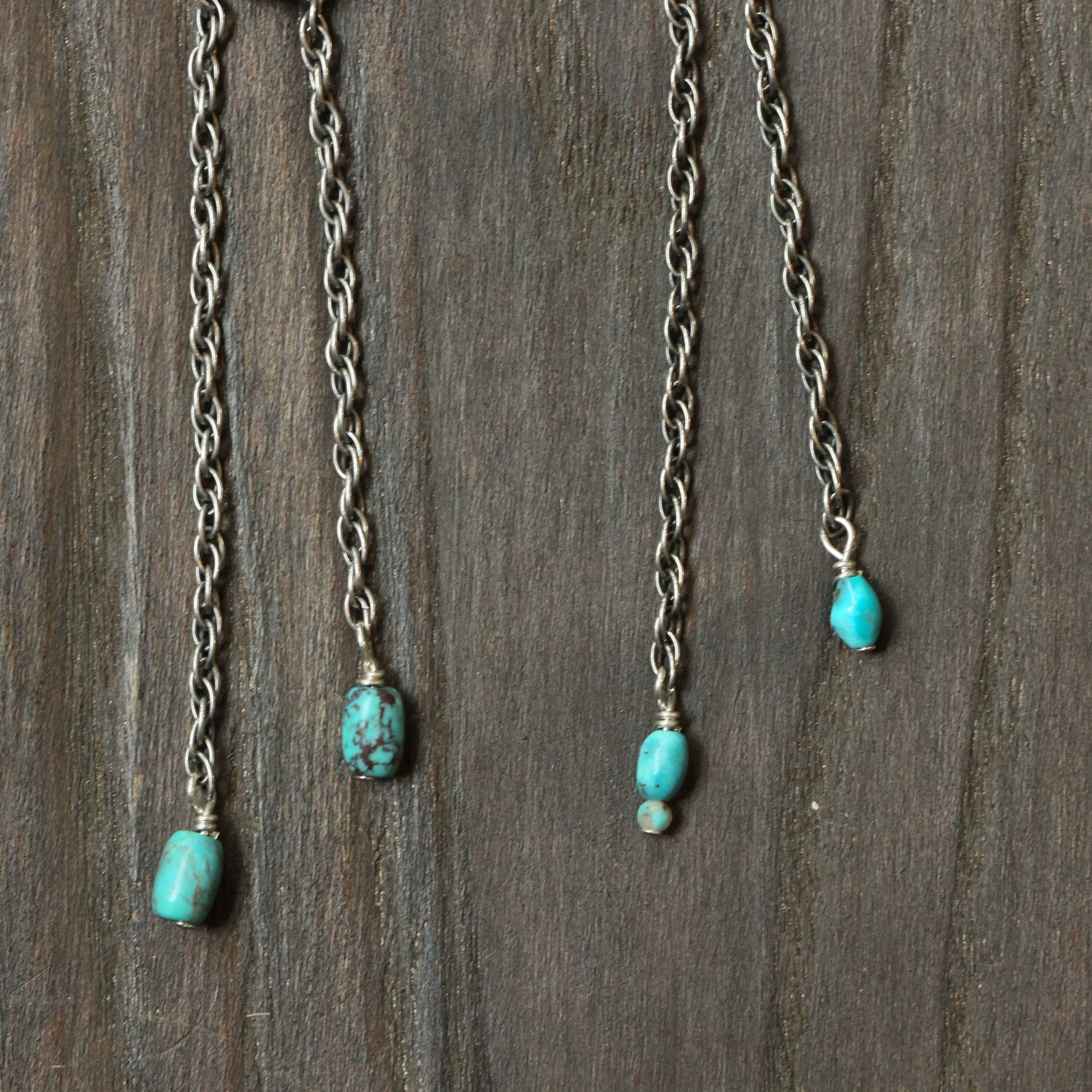 Turquoise Mock Bolo Necklace | Sterling Silver