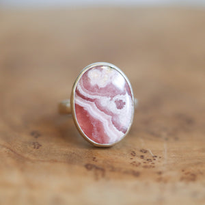 Rhodochrosite Ring - .925 Sterling Silver Ring - Ready to Ship
