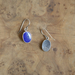 Lapis Lazuli Drop Earrings - .925 Sterling Silver - Lapis Lazuli Earrings - Silversmith