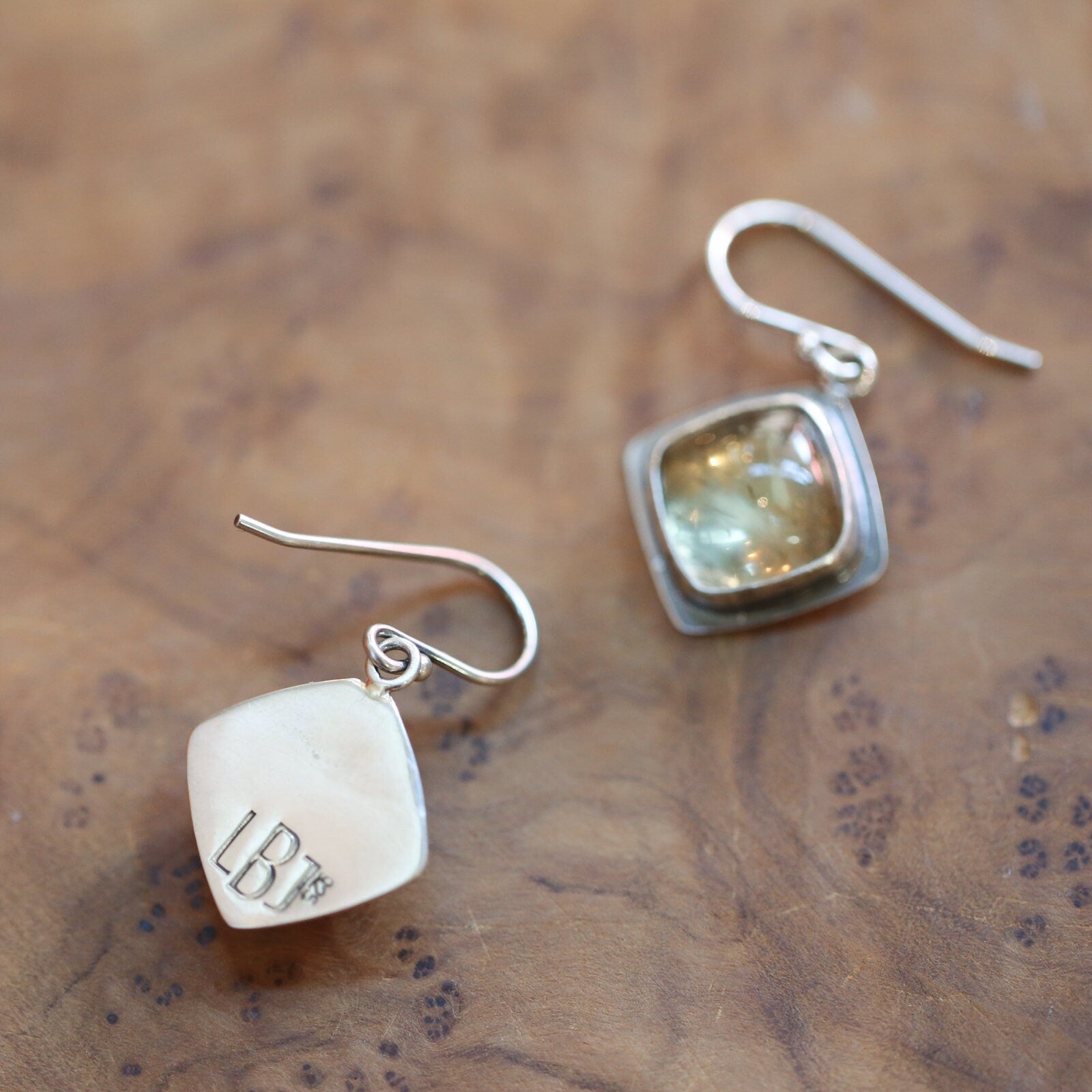 Citrine Drop Earrings - .925 Sterling Silver - Citrine Earrings - Sterling Silver