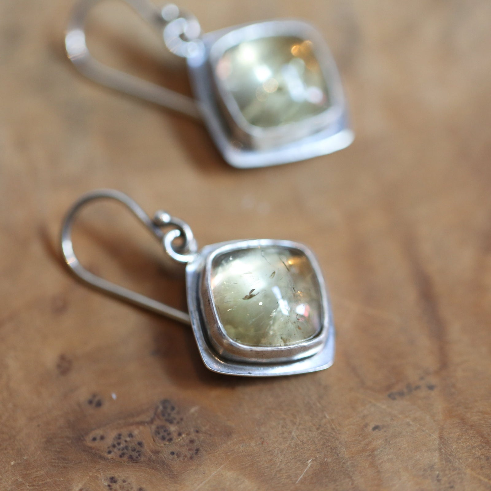 Citrine Drop Earrings - .925 Sterling Silver - Citrine Earrings - Sterling Silver