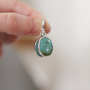 Classic Turquoise Oval Drop Earrings - Choose Your Pair - .925 Sterling Silver - OOAK