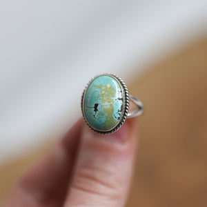 Sterling Silver Turquoise Ring - Boho Silversmith Design