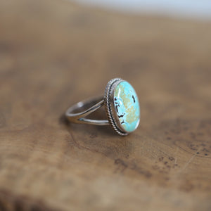 Turquoise Boho Ring - Sterling Silver Ring - Turquoise Ring - Silversmith Ring