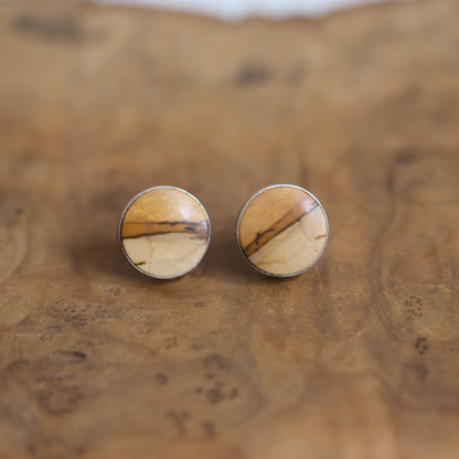 Red Creek Jasper Big Posts - Sterling Silver - Round Jasper Studs - Choose Your Pair