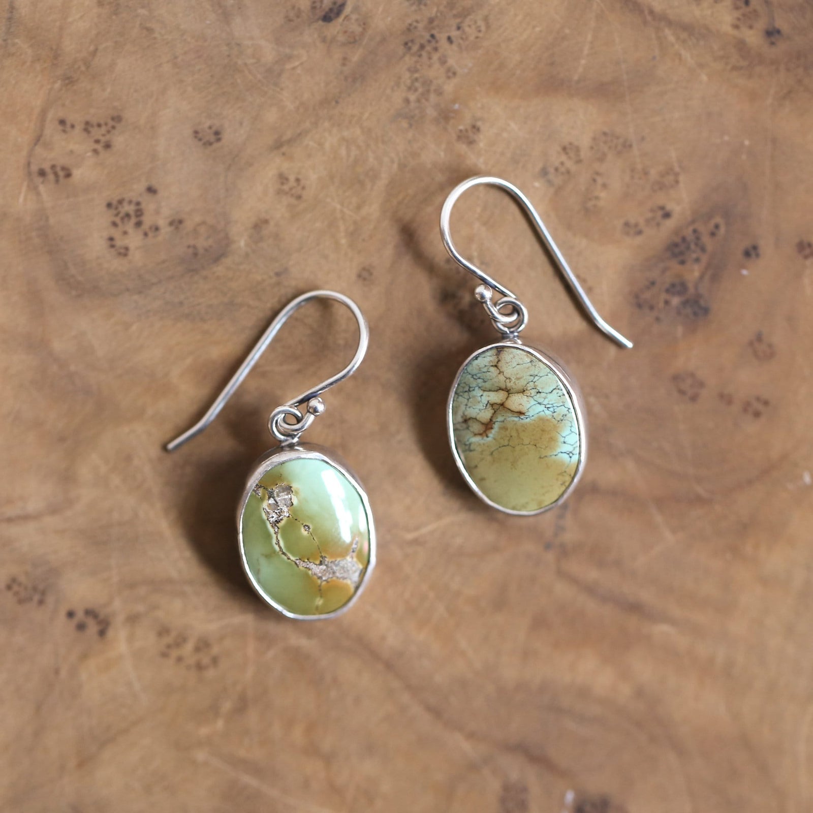 Classic Turquoise Oval Drop Earrings - Choose Your Pair - .925 Sterling Silver - OOAK