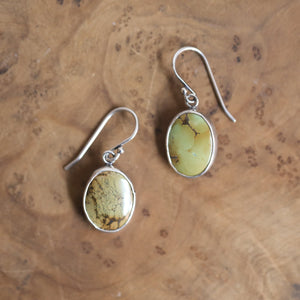 Classic Turquoise Oval Drop Earrings - Choose Your Pair - .925 Sterling Silver - OOAK