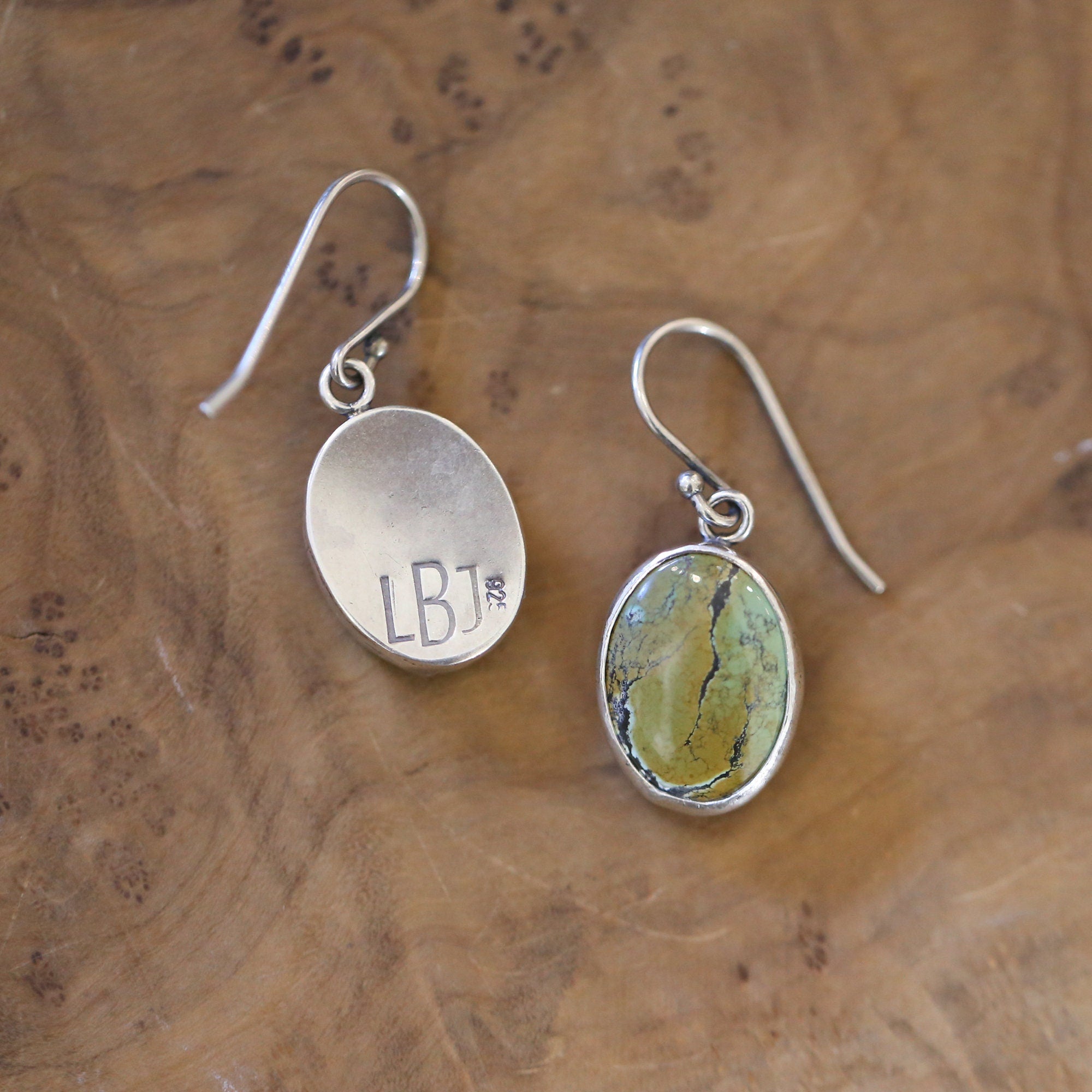 Classic Turquoise Oval Drop Earrings - Choose Your Pair - .925 Sterling Silver - OOAK