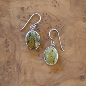 Ready To Ship - Turquoise Oval Drop Earrings - Choose Your Pair - .925 Sterling Silver - OOAK