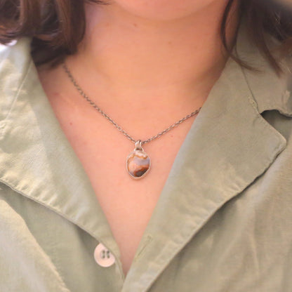 Crazy Lace Agate Pendant - Sterling Silver - Choose Your Stone