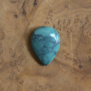 Custom Turquoise Pendant - Pear Shaped - Silversmith