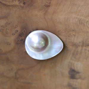 Deep Sea Hanging Rock - Blister Pearl Necklace - Blister Pearl Pendant - .925 Sterling Silver