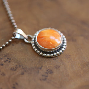 Sun Drop Pendant - Spiny Oyster Pendant - Spiny Oyster Necklace - Chili Red Pendant