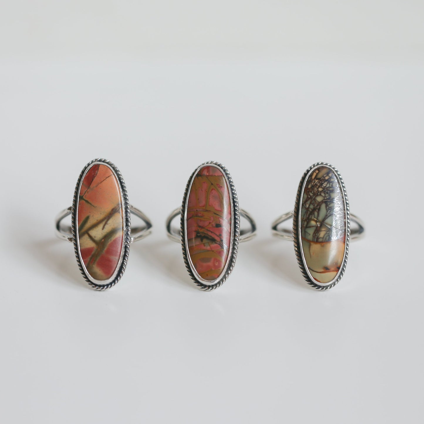 Red Creek Jasper Sterling Silver Ring – Statement Boho Jewelry
