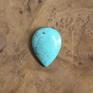 Custom Turquoise Pendant - Pear Shaped - Silversmith