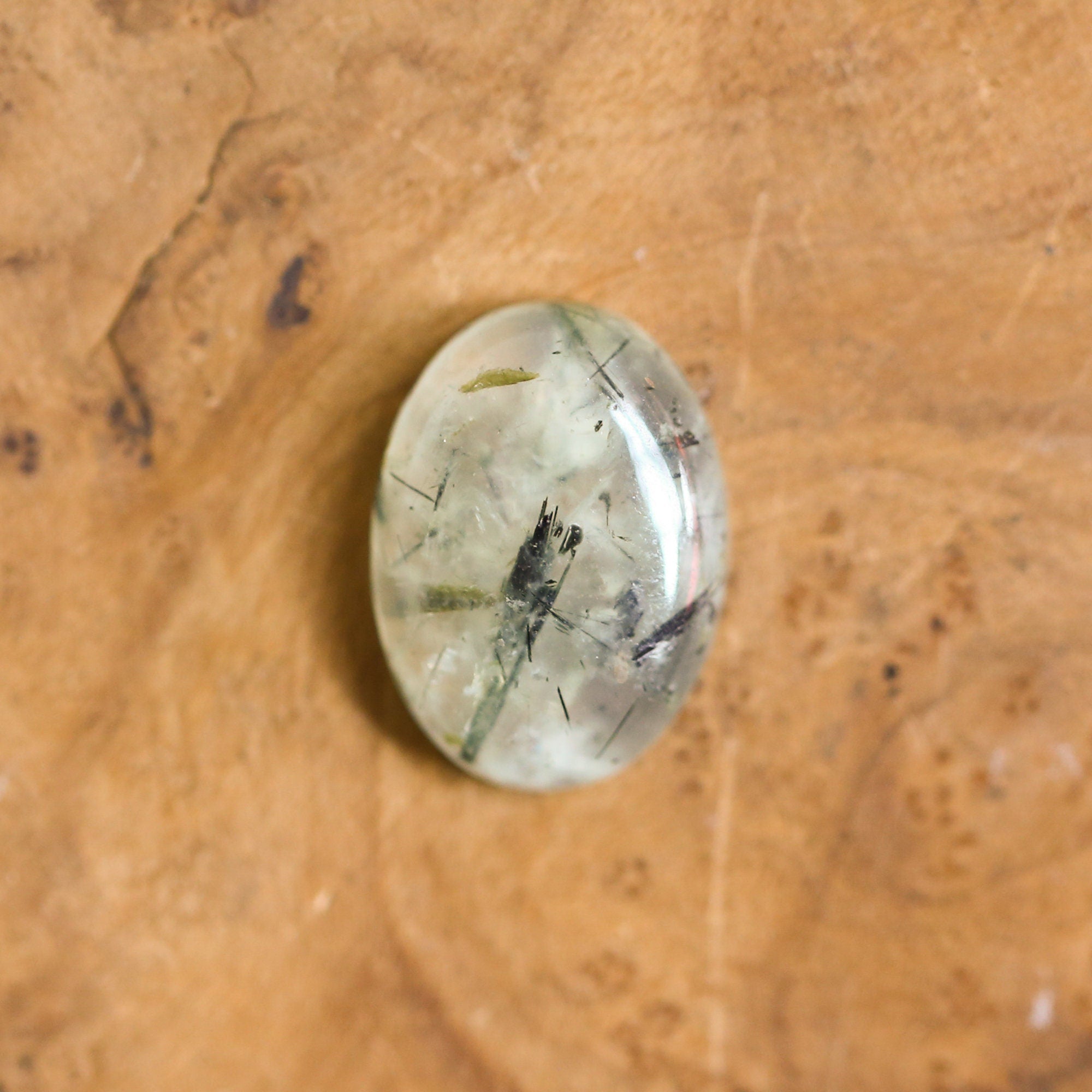 Green Prehnite Boho Ring - Green Prehnite Ring - Sterling Silver