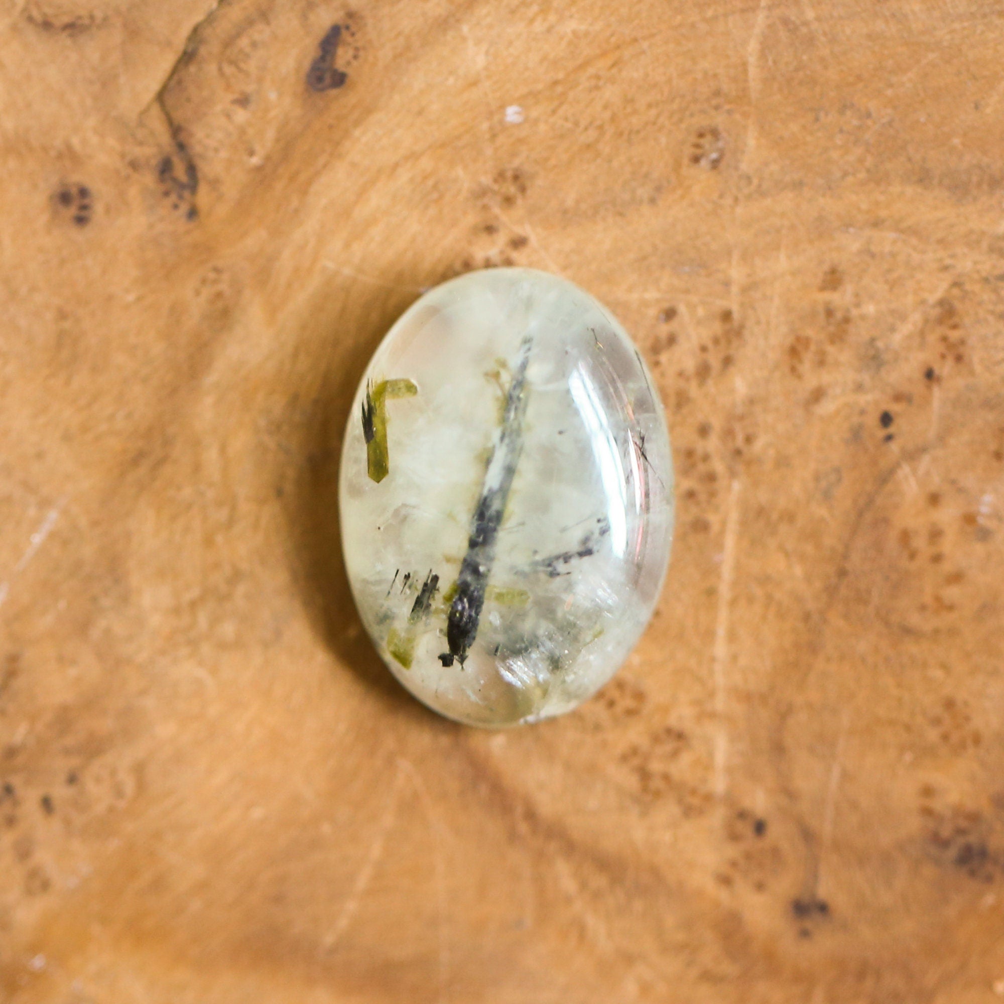 Green Prehnite Boho Ring - Green Prehnite Ring - Sterling Silver