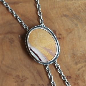 Sonora Jasper Bolo - Sonora Jasper Necklace - Ready to Ship - Jasper Mock Bolo - Silversmith Bolo