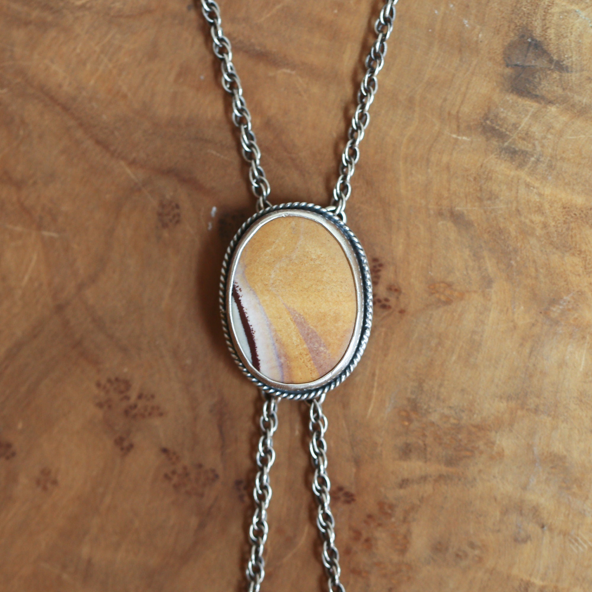 Sonora Jasper Bolo - Sonora Jasper Necklace - Ready to Ship - Jasper Mock Bolo - Silversmith Bolo