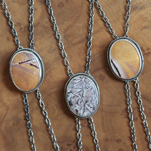 Sonora Jasper Bolo - Sonora Jasper Necklace - Ready to Ship - Jasper Mock Bolo - Silversmith Bolo