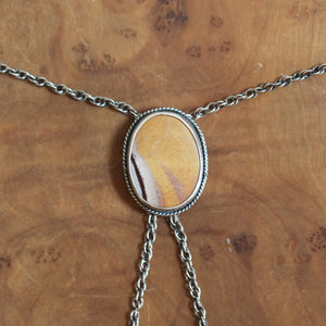 Sonora Jasper Bolo - Sonora Jasper Necklace - Ready to Ship - Jasper Mock Bolo - Silversmith Bolo
