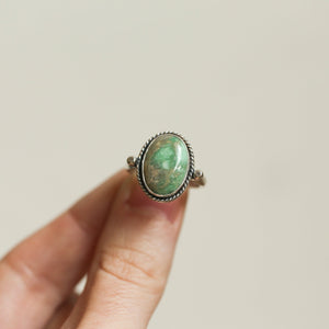 Variscite Lasso Ring - Green Variscite Ring - Sterling Silver - Choose Your Stone - OOAK