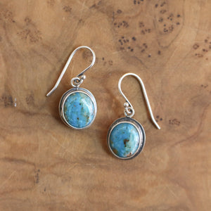 Ready to Ship - Blue Opal Earrings - Opal Drop Earrings - Silver Opal Earrings - OOAK