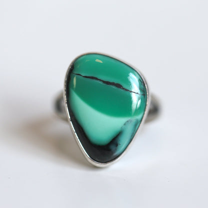Custom Emerald Rose Green Variscite Ring - Silversmith Ring - Choose Your Stone