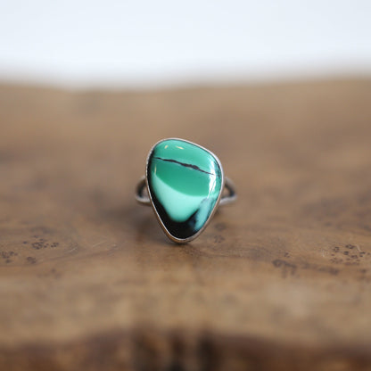 Custom Emerald Rose Green Variscite Ring - Silversmith Ring - Choose Your Stone