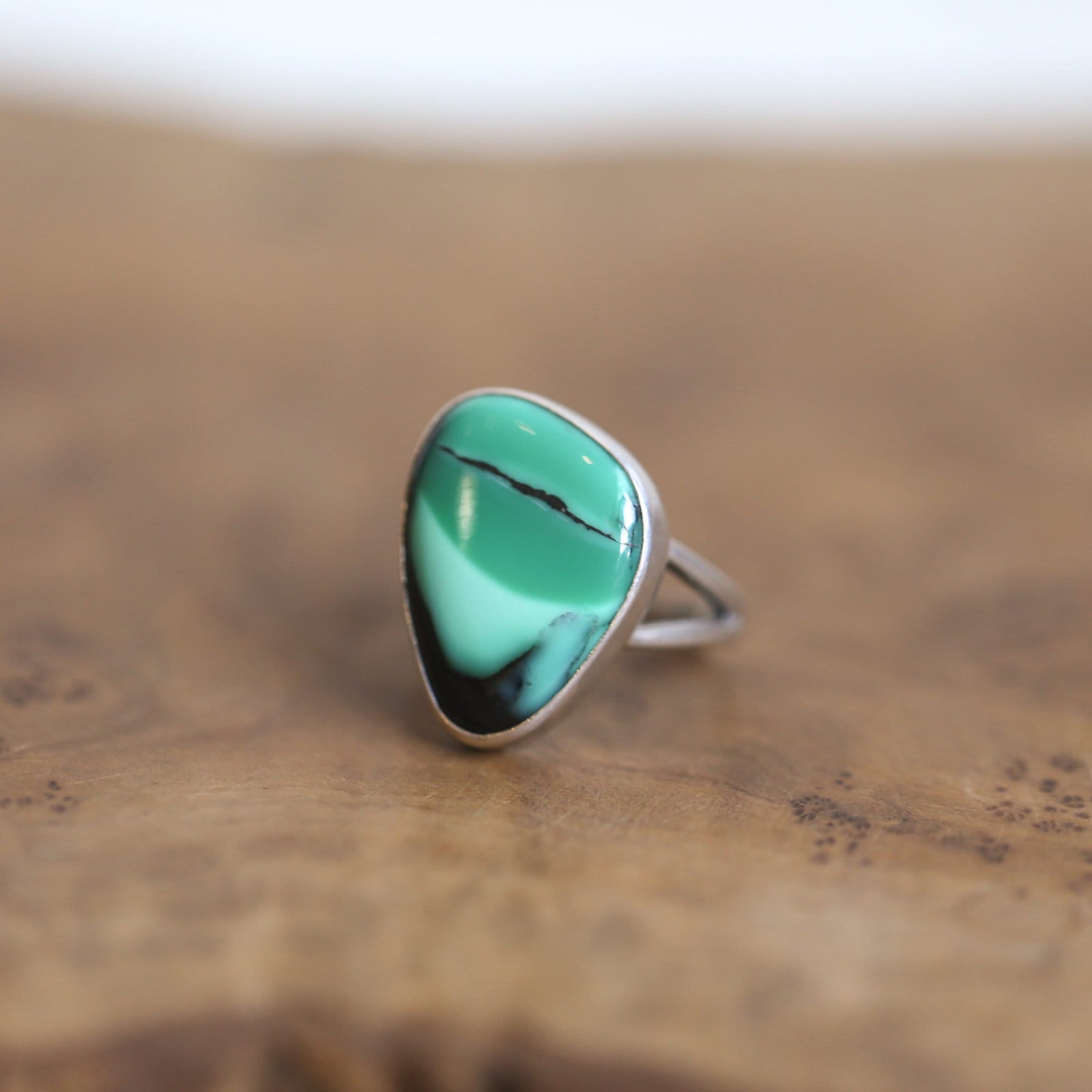 Green Variscite Ring - Silversmith Ring - Variscite in Boulder Ring - Choose Your Stone