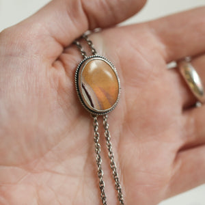 Sonora Jasper Bolo - Sonora Jasper Necklace - Ready to Ship - Jasper Mock Bolo - Silversmith Bolo