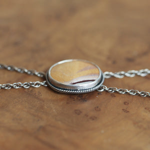 Sonora Jasper Bolo - Sonora Jasper Necklace - Ready to Ship - Jasper Mock Bolo - Silversmith Bolo