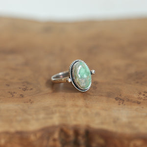 Custom Green Variscite Lasso Ring - Sterling Silver - Choose Your Stone