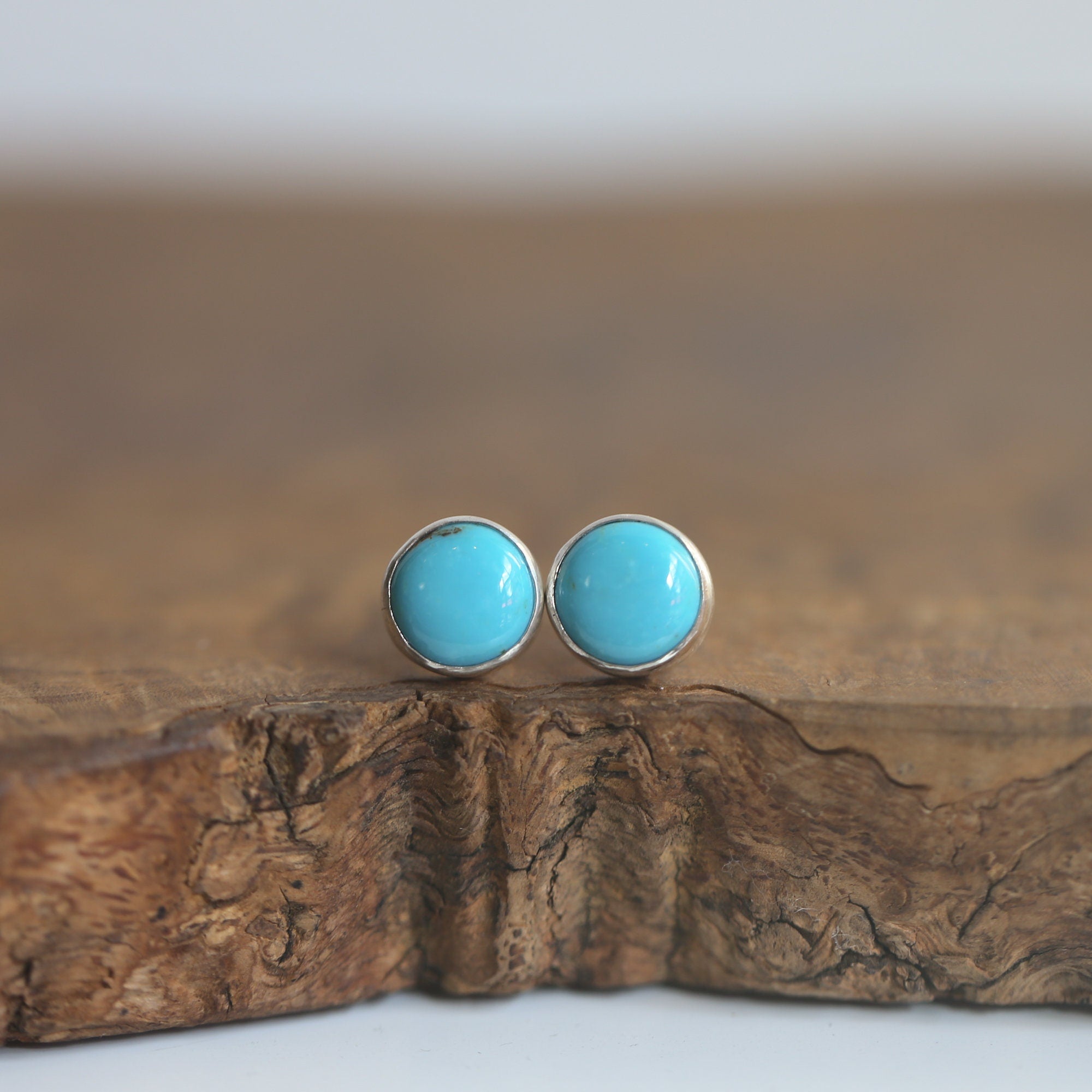 Turquoise Posts - American Turquoise Earrings - Ready to Ship - 10mm Turquoise Studs