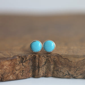 Turquoise Posts - American Turquoise Earrings - Ready to Ship - 10mm Turquoise Studs