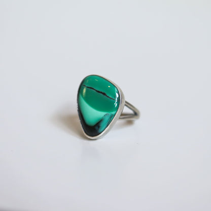 Custom Emerald Rose Green Variscite Ring - Silversmith Ring - Choose Your Stone