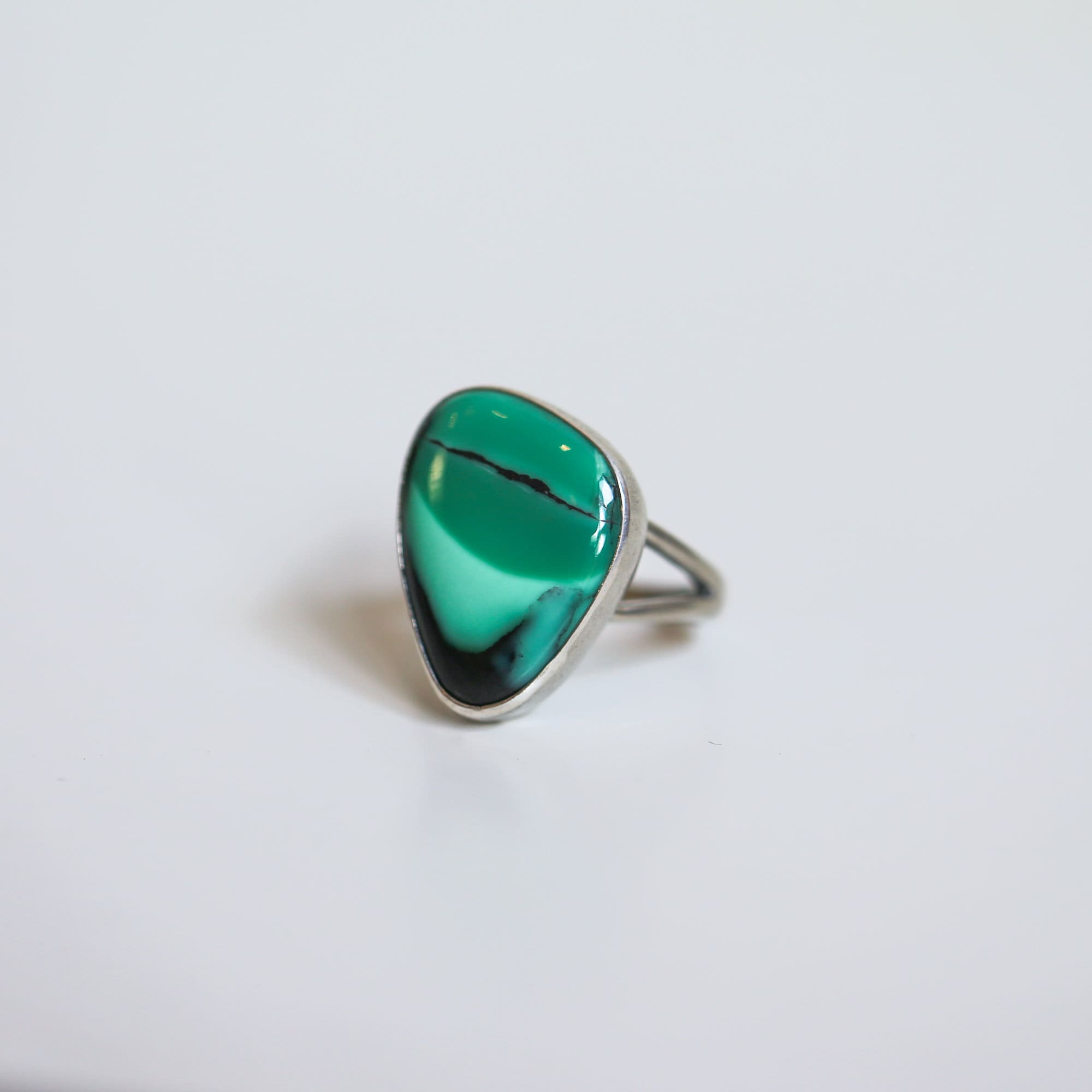 Green Variscite Ring - Emerald Rose Variscite Ring - Ready to Ship - OOAK