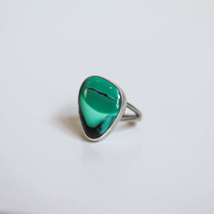 Custom Emerald Rose Green Variscite Ring - Silversmith Ring - Choose Your Stone