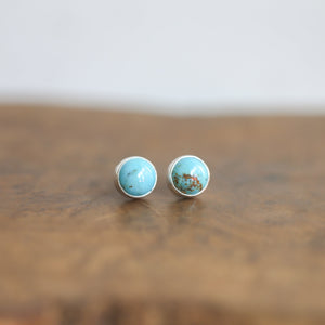 Ready to Ship - Turquoise Posts - American Turquoise Earrings - 10mm Turquoise Studs