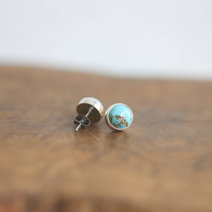 Ready to Ship - Turquoise Posts - American Turquoise Earrings - 10mm Turquoise Studs