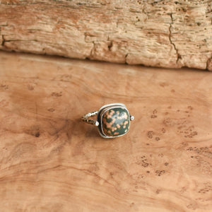 Chelsea Ring - Ocean Jasper Ring - .925 Sterling Silver - Silversmith Ring - Unusual Ring