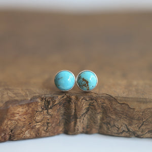 Turquoise Posts - American Turquoise Earrings - Ready to Ship - 10mm Turquoise Studs