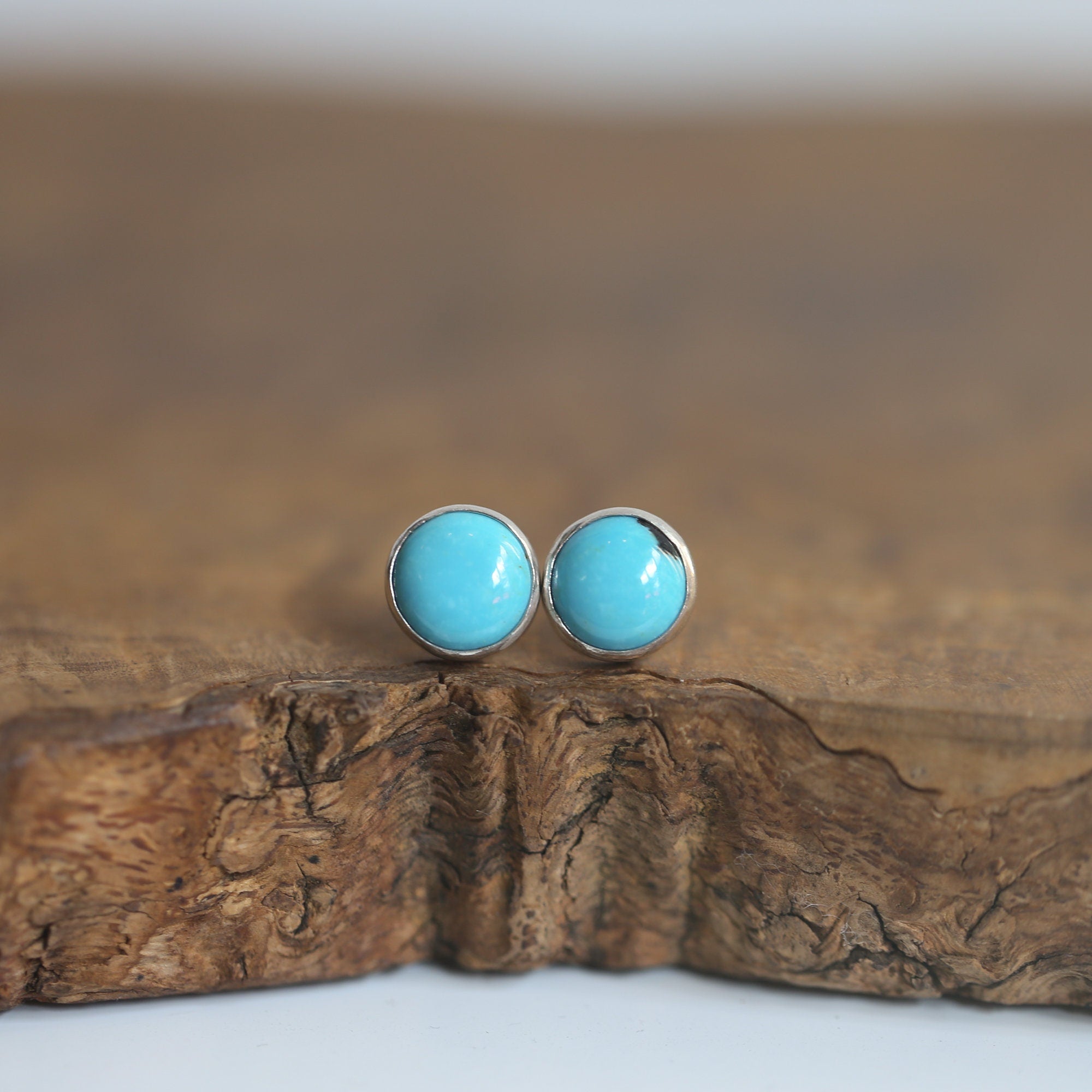 Turquoise Posts - American Turquoise Earrings - Ready to Ship - 10mm Turquoise Studs